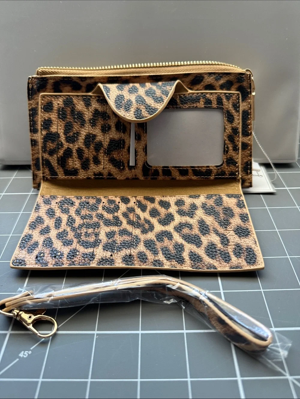 Leopard Print Wristlet Wallet - Animal Print